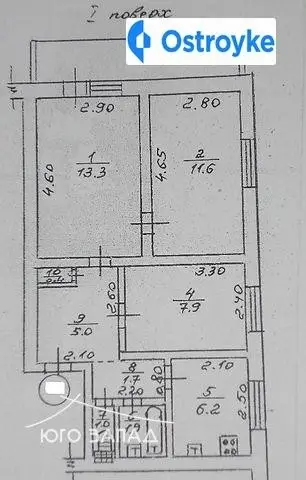 3-комнатная квартира, 54 м², вул. Героїв Прикордонників, Одесса