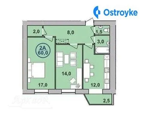 Продаж 2-кімнатної квартири, 60 м², Івано-Франківськ — фото 1