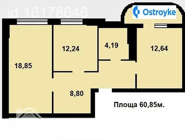 Продаж 2-кімнатної квартири, 61 м², Хмельницький — фото 1