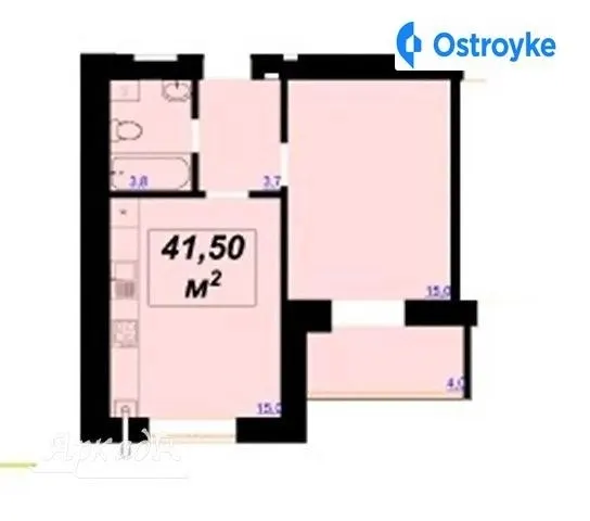 Продаж 1-кімнатної квартири, 42 м², Івано-Франківськ — фото 1