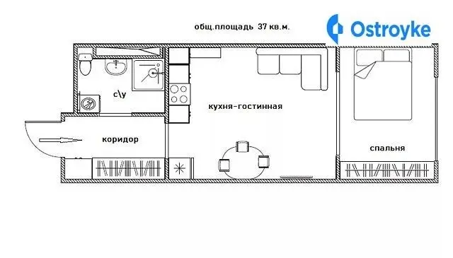 1-кімнатна квартира, 37 м², вул. Онуфрия Трутенко, 24А, Київ — фото 5