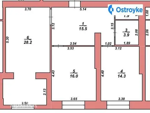 2-комнатная квартира, 80 м², вул. Рибалка Маршала, 15, Хмельницкий
