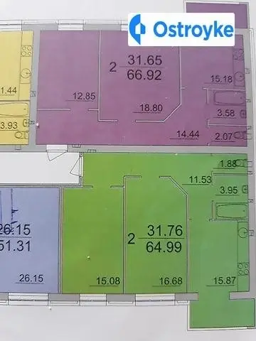 2-комнатная квартира, 66 м², вул. Покришкіна, 8В, Винница
