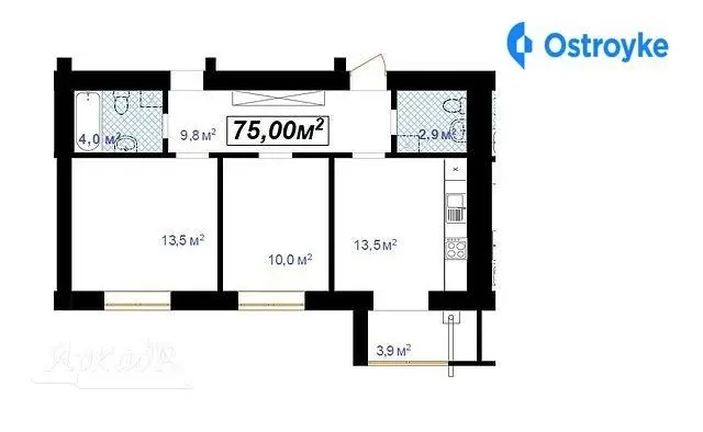 Продаж 3-кімнатної квартири, 75 м², Івано-Франківськ — фото 2