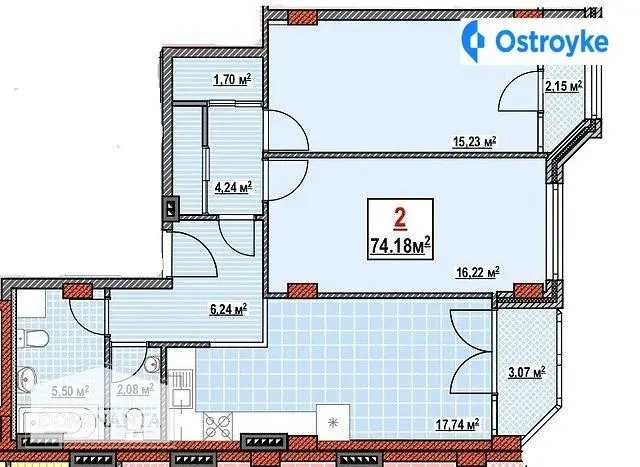 Продаж 2-кімнатної квартири, 74 м², Одеса — фото 2
