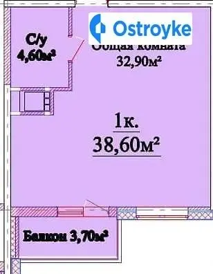 Продаж 1-кімнатної квартири, 38 м², Одеса — фото 2