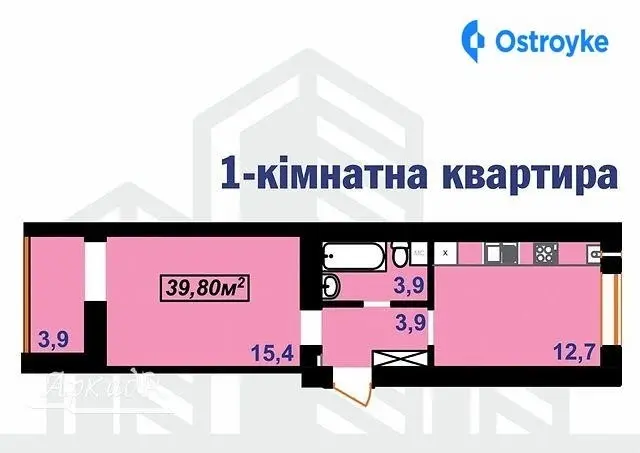 Продаж 1-кімнатної квартири, 39 м², Івано-Франківськ — фото 3