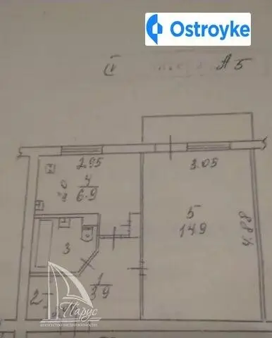1-кімнатна квартира, 30 м², вул. Парамонова, Запоріжжя