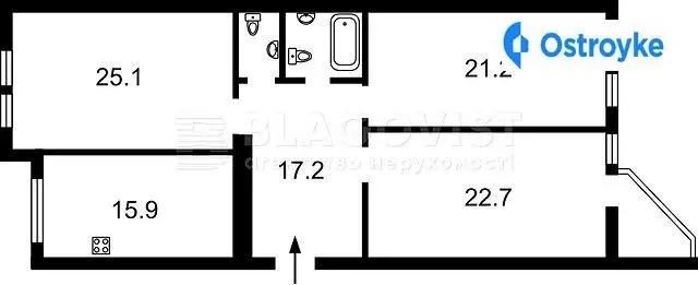 3-кімнатна квартира, 110 м², вул. Ломоносова, 52/3, Київ — фото 3