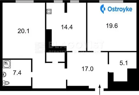 2-кімнатна квартира, 100 м², вул. Щорса, 44а, Київ