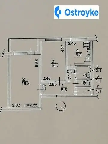 2-кімнатна квартира, 45 м², вул. Якуба Коласа, 6, Київ