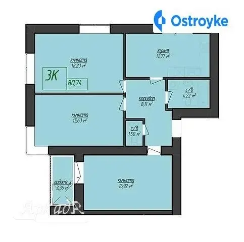 Продаж 3-кімнатної квартири, 80 м², Івано-Франківськ — фото 3