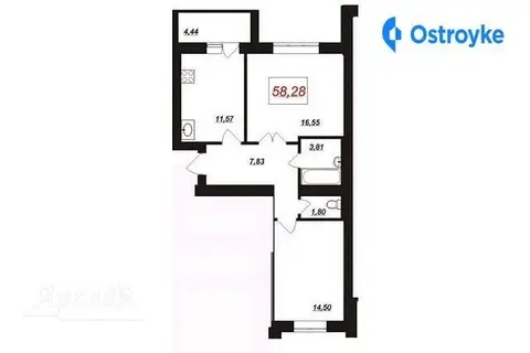 Продажа 2-комнатной квартиры, 60 м², Ивано-Франковск