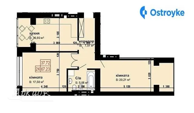 Продаж 2-кімнатної квартири, 67 м², Івано-Франківськ — фото 1
