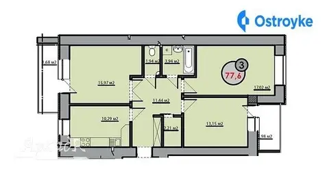 3-комнатная квартира, 78 м², вул. Вовчинецька, Ивано-Франковск
