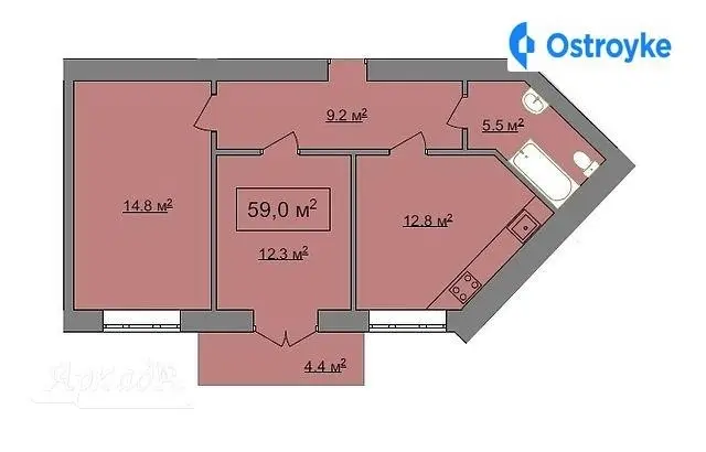 Продаж 2-кімнатної квартири, 59 м², Івано-Франківськ — фото 4