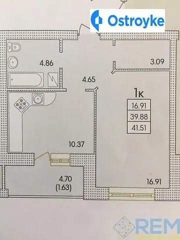1-комнатная квартира, 42 м², вул. Трамвайна, 25, Одесса
