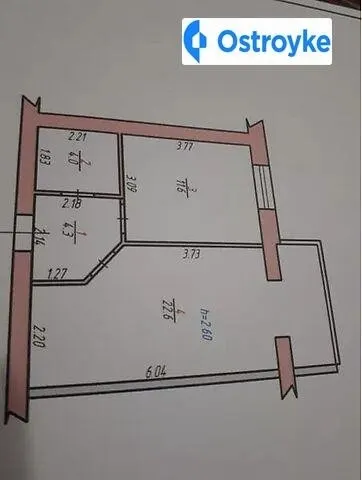 Продаж 1-кімнатної квартири, 42 м², Хмельницький — фото 1