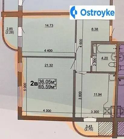 2-кімнатна квартира, 66 м², вул. Героев Сталинграда, Черкаси — фото 2