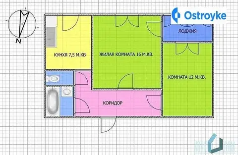 2-кімнатна квартира, 50 м², вул. Миру, 43, Херсон