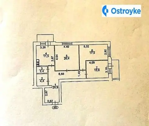3-кімнатна квартира, 93 м², вул. Академіка Лебедєва, 1, Київ