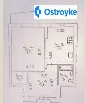 1-кімнатна квартира, 69 м², вул. Смілянська, 15, Київ