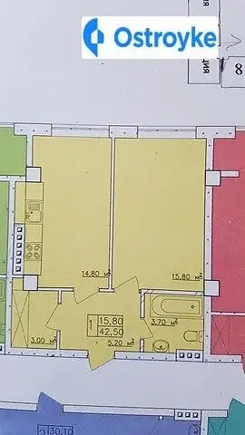 1-комнатная квартира, 42 м², вул. Дача Ковалевського, 121, Одесса