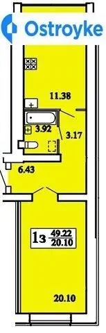 Продаж 1-кімнатної квартири, 49 м², Хмельницький — фото 3