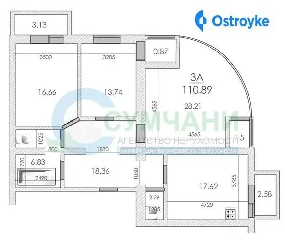 Продаж 3-кімнатної квартири, 100 м², Суми — фото 2