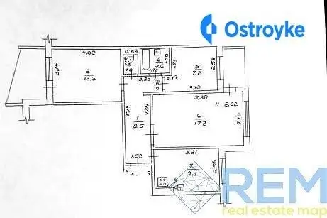3-комнатная квартира, 62 м², вул. Балківська, Одесса