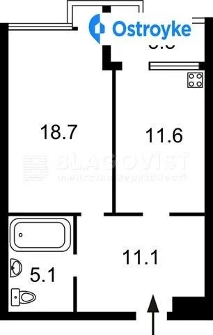 Продаж 1-кімнатної квартири, 50 м², Київ — фото 1