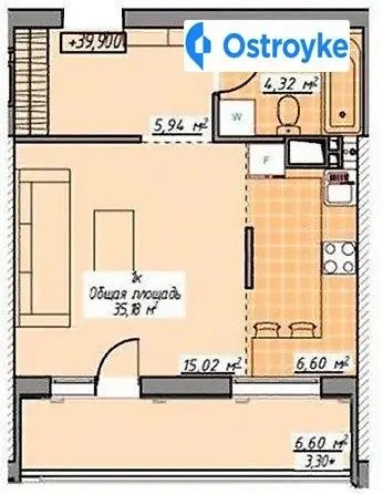 Продаж 1-кімнатної квартири, 35 м², Одеса — фото 4