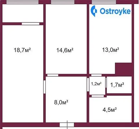 2-комнатная квартира, 65 м², вул. Перлинна, Одесса