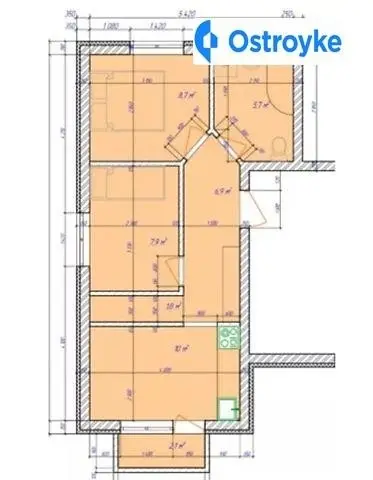 2-комнатная квартира, 41 м², вул. Грушевського, 10б, Бровары — фото 2