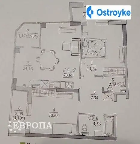 Продаж 2-кімнатної квартири, 70 м², Одеса — фото 2