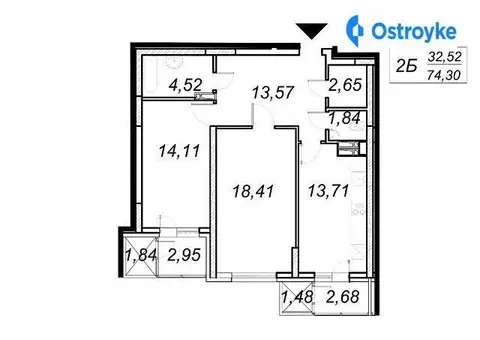 2-кімнатна квартира, 74 м², пров. Ясинуватський, 10, Київ