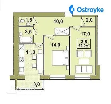 Продаж 2-кімнатної квартири, 62 м², Івано-Франківськ — фото 3