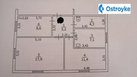 Продажа 3-комнатной квартиры, 54 м², Борисполь