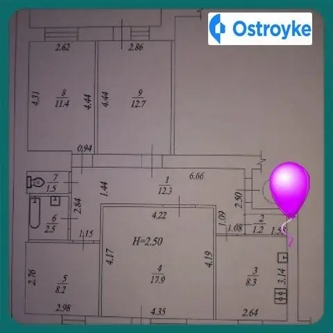 4-кімнатна квартира, 80 м², просп. Героев Сталинграда, 136-В, Харків