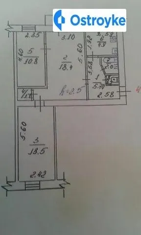Продаж 3-кімнатної квартири, 56 м², Полтава — фото 1