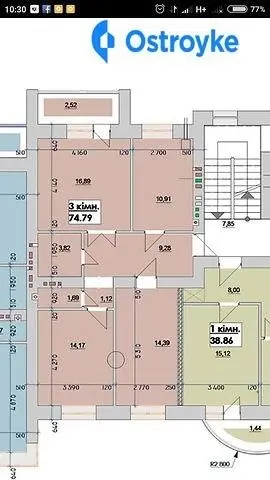 Продаж 3-кімнатної квартири, 74 м², Івано-Франківськ — фото 2