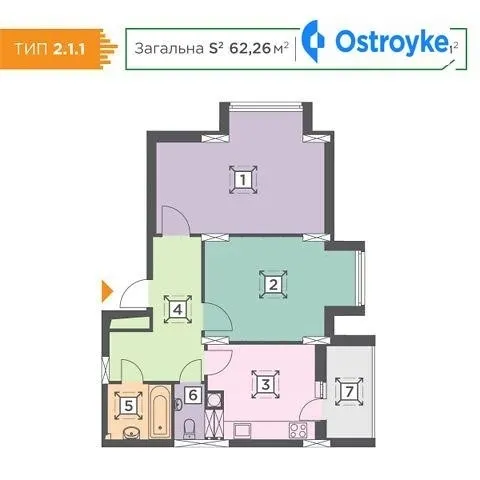 Продаж 2-кімнатної квартири, 62 м², Бориспіль — фото 1