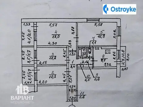 4-кімнатна квартира, 85 м², вул. Космонавтів, Миколаїв