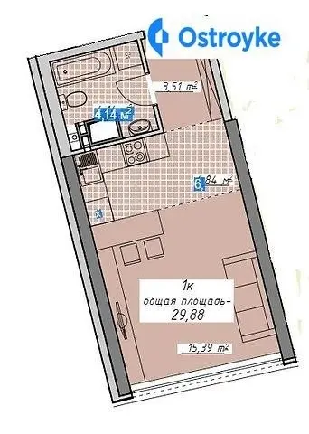 Продаж 1-кімнатної квартири, 30 м², Одеса — фото 4