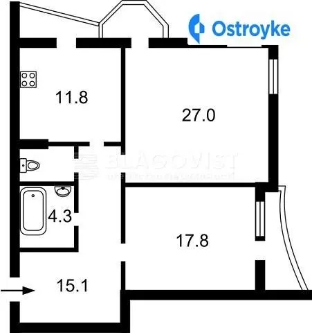 Продаж 2-кімнатної квартири, 82 м², Київ — фото 4