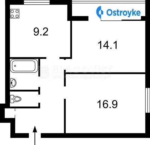 2-кімнатна квартира, 56 м², вул. Московська, 17/2, Київ — фото 2