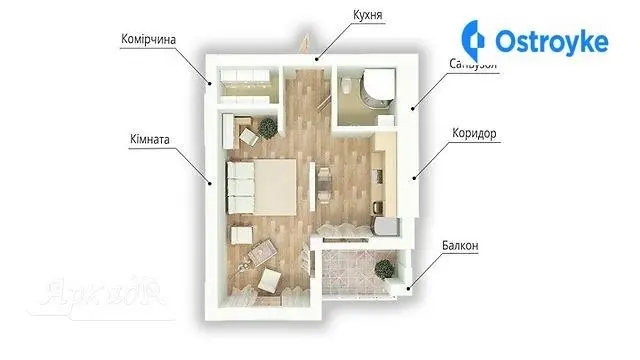 Продаж 1-кімнатної квартири, 40 м², Івано-Франківськ — фото 3