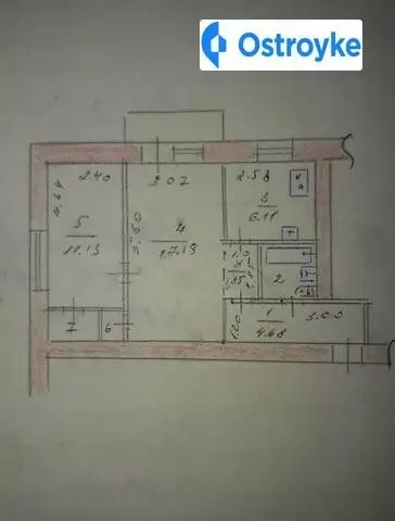 2-кімнатна квартира, 47 м², вул. Гагарина №, Запоріжжя