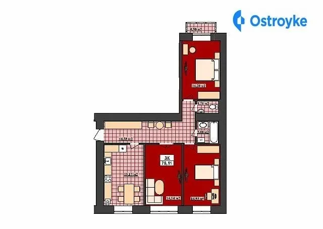 Продаж 3-кімнатної квартири, 76 м², Івано-Франківськ — фото 1