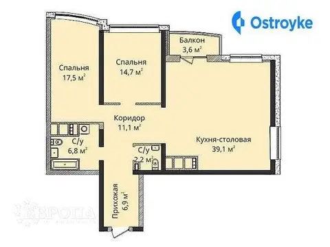 3-комнатная квартира, 103 м², вул. Гагаріна, 19, Одесса